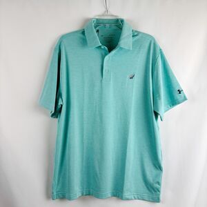 NWT Under Armour Heatgear loose fit men's Size L The Playoff Polo- Aqua